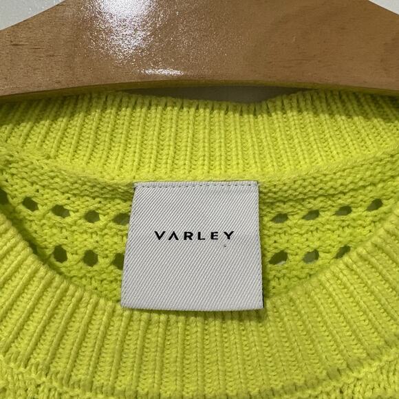 Varley | Tank Sweater Open Knit Darin Longline Yellow Cotton Year Round- Medium - Picture 5 of 9
